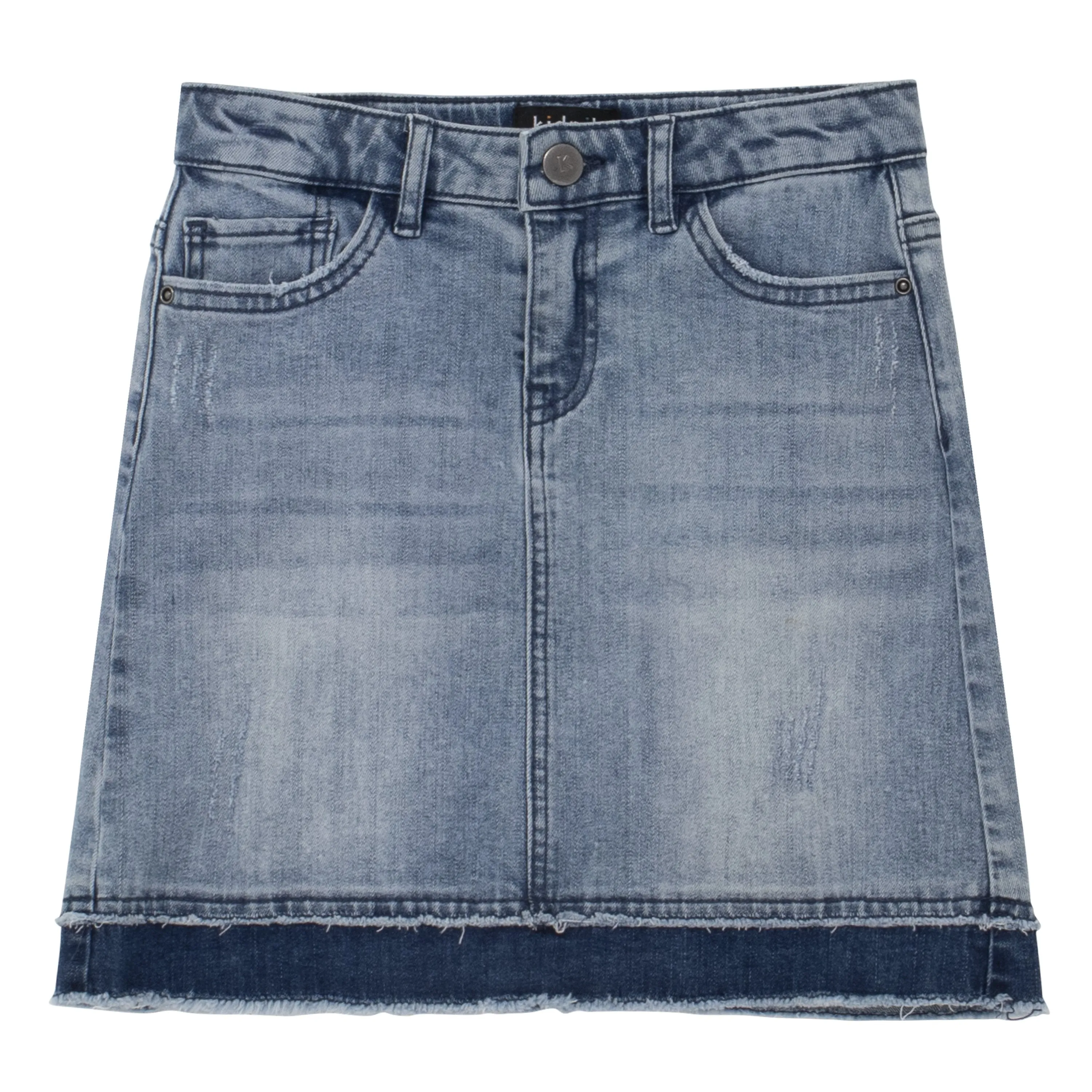 2-Toned Denim Skirt