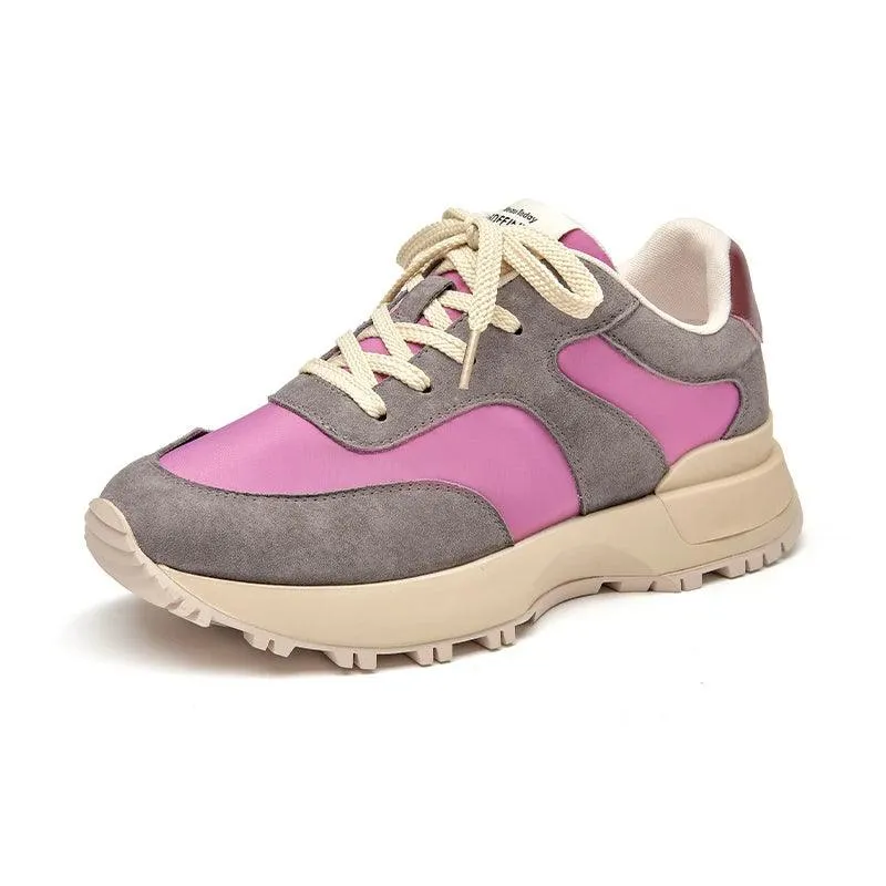 29704 Women's Casual Shoes - Leisure Sneakers - Breathable With Thick Sole