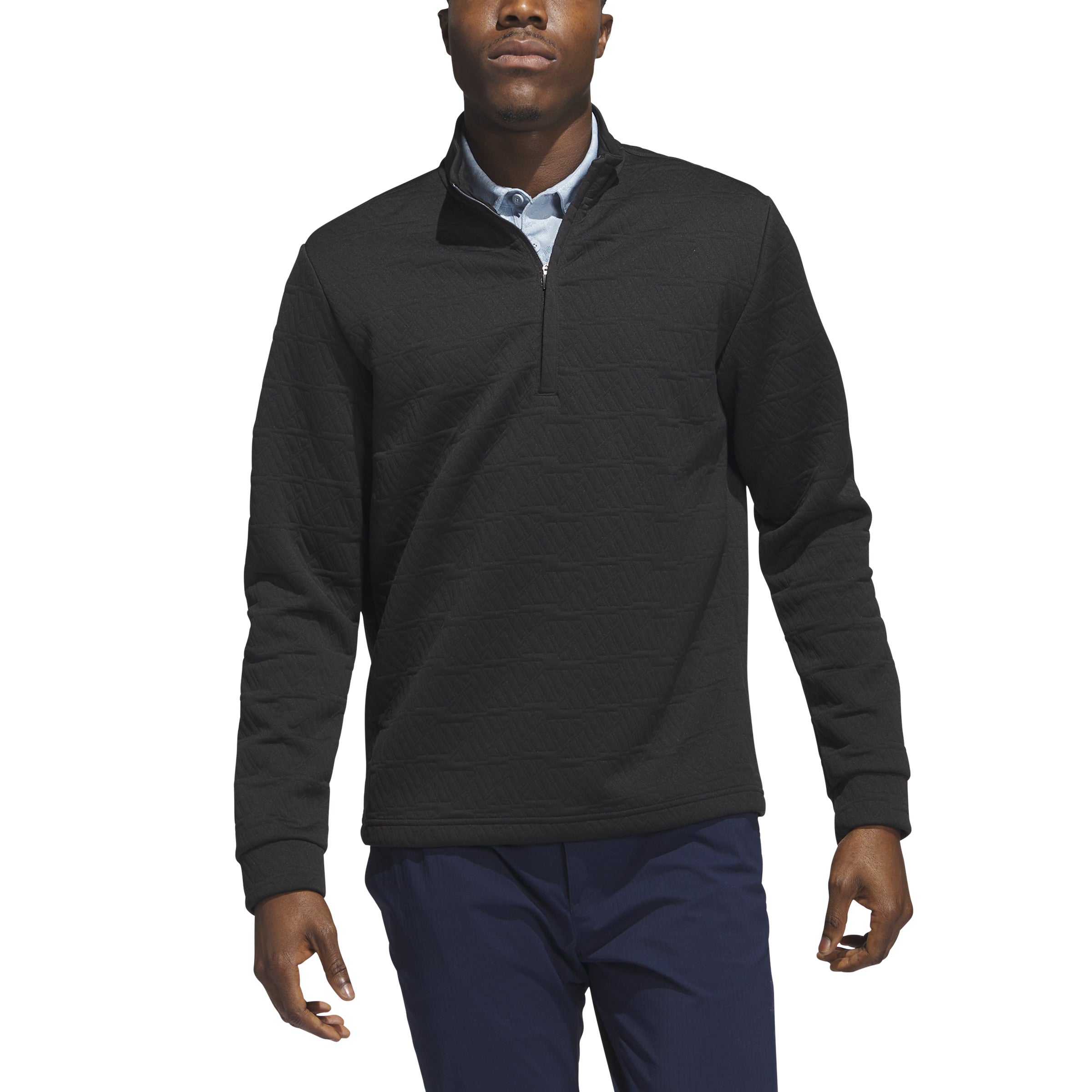 adidas Golf DWR Quater Zip Pullover - Black