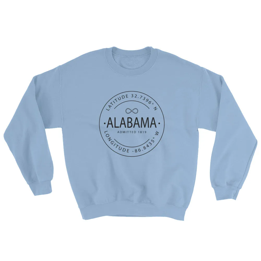 Alabama - Crewneck Sweatshirt - Latitude & Longitude