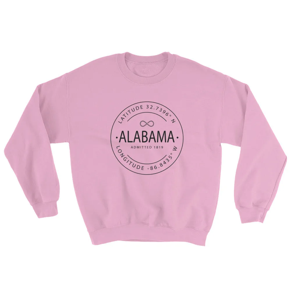 Alabama - Crewneck Sweatshirt - Latitude & Longitude