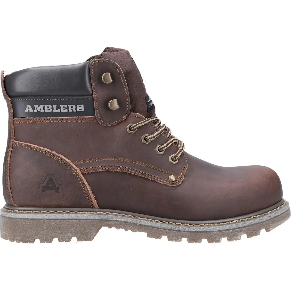 Amblers Dorking Casual Lace Up Boot Brown Crazy Horse