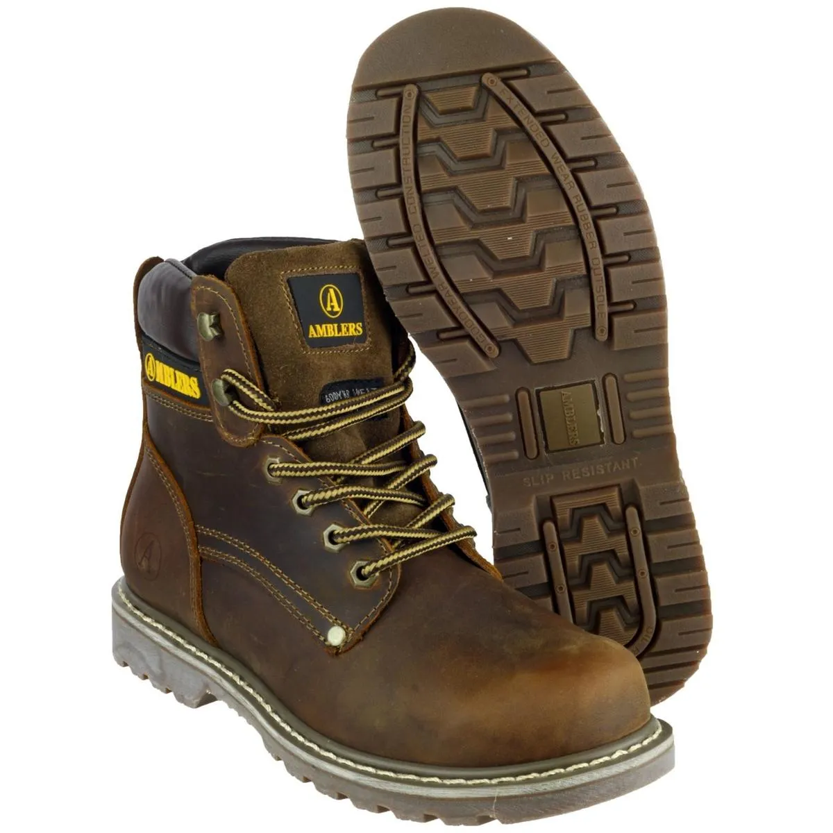 Amblers Dorking Casual Lace Up Boot Brown Crazy Horse