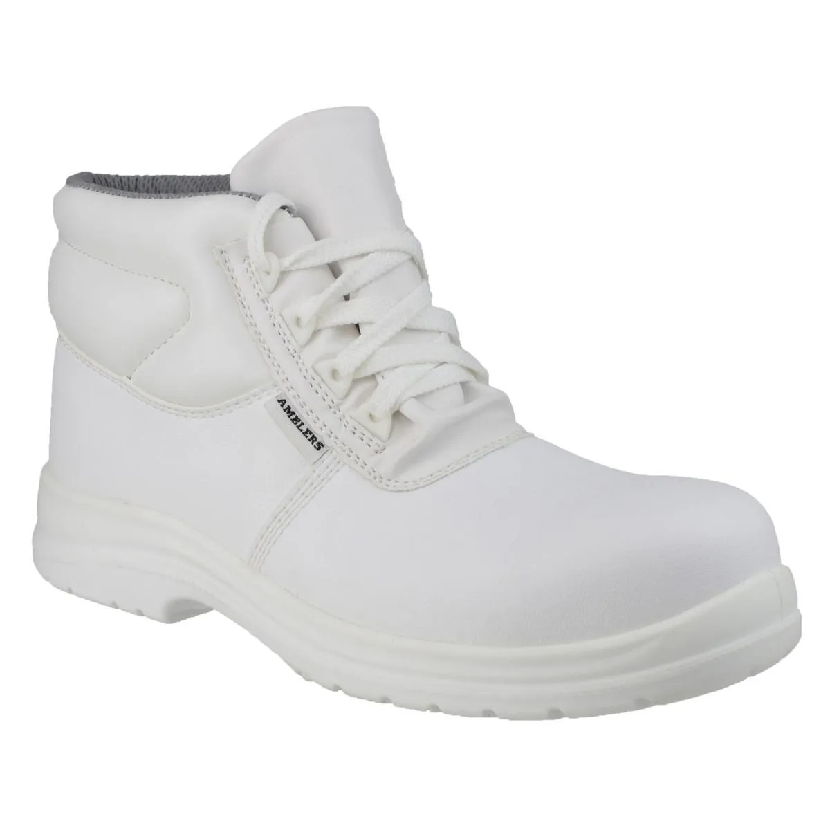 Amblers Safety FS513 Metal-Free Water-Resistant Lace up Safety Boot White