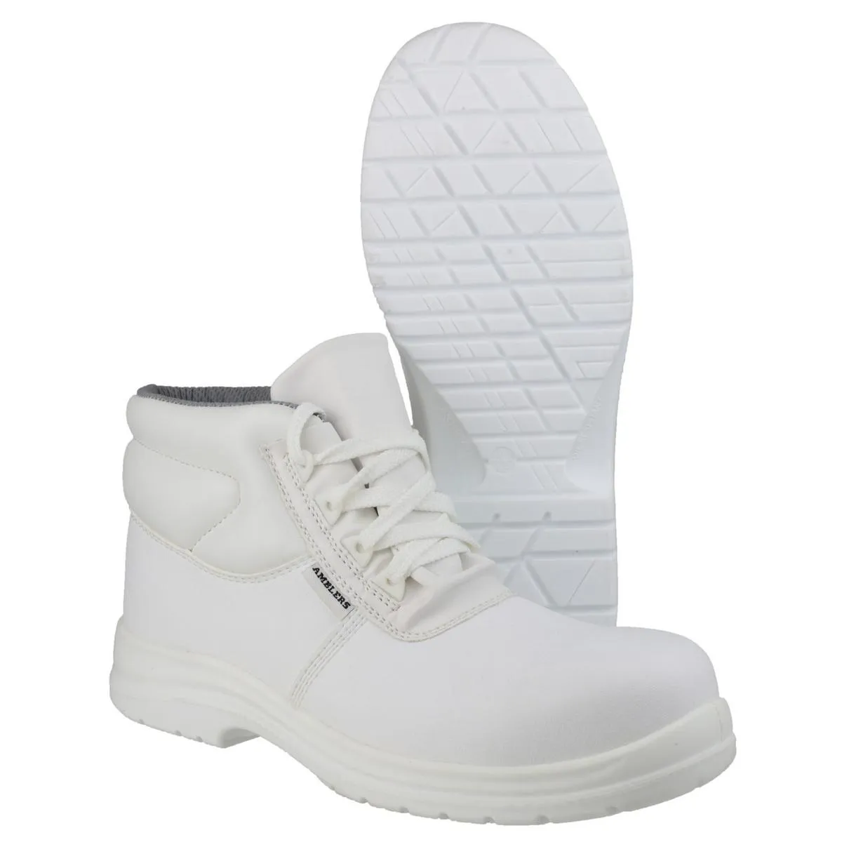 Amblers Safety FS513 Metal-Free Water-Resistant Lace up Safety Boot White