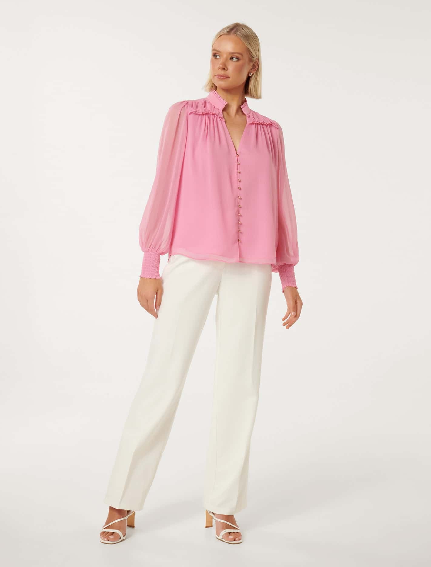 Anastasia Frill Yoke Blouse