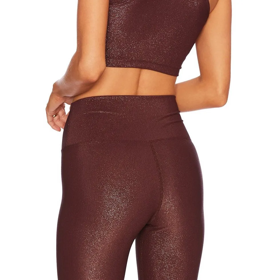 Ayla Legging - Glitter - Bitter Chocolate