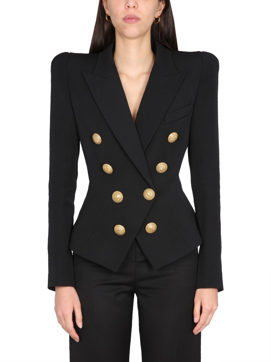 BALMAIN    WOOL BLEND SLIM FIT JACKET