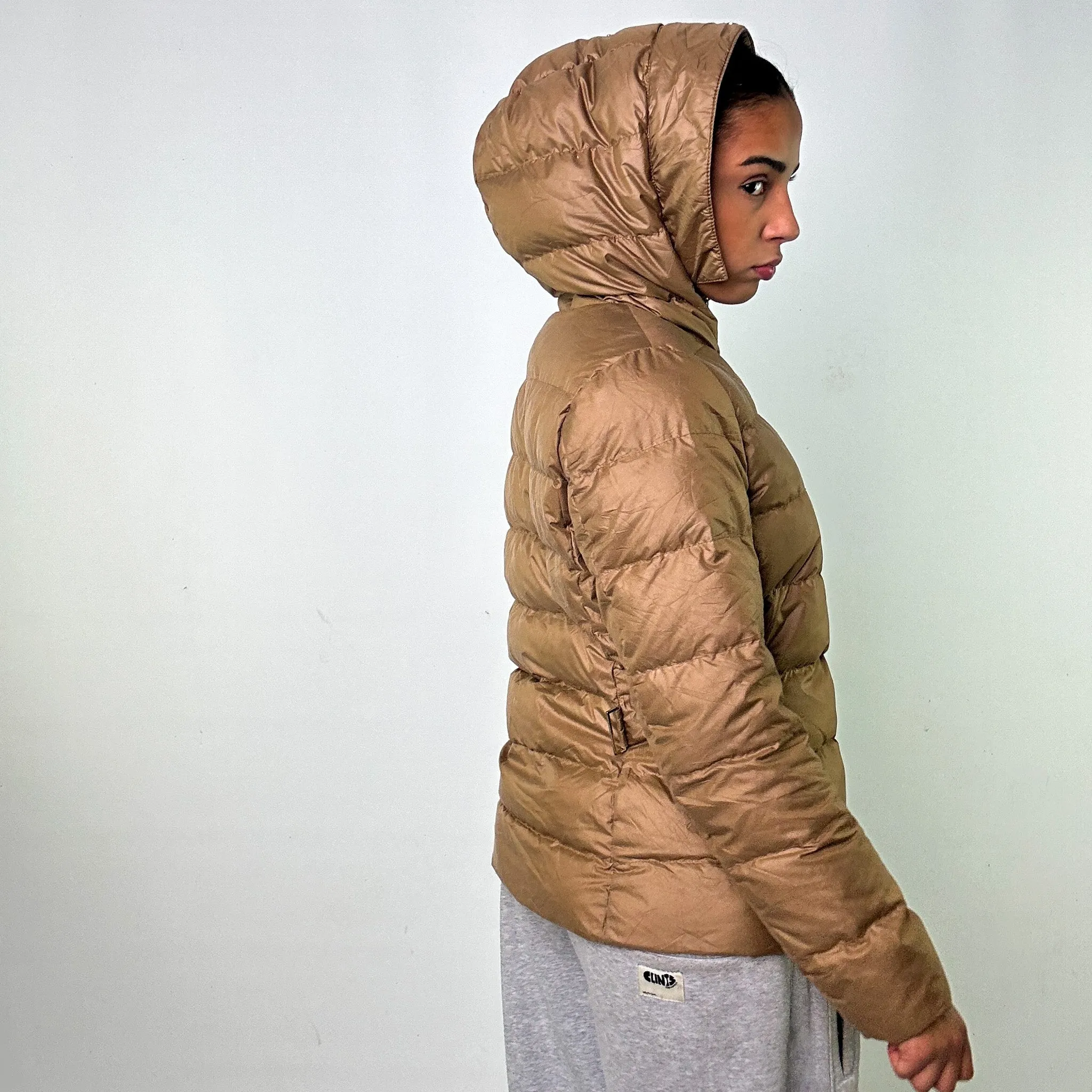 Beige Tan 90s Moncler Angers Puffer Jacket Coat (L)