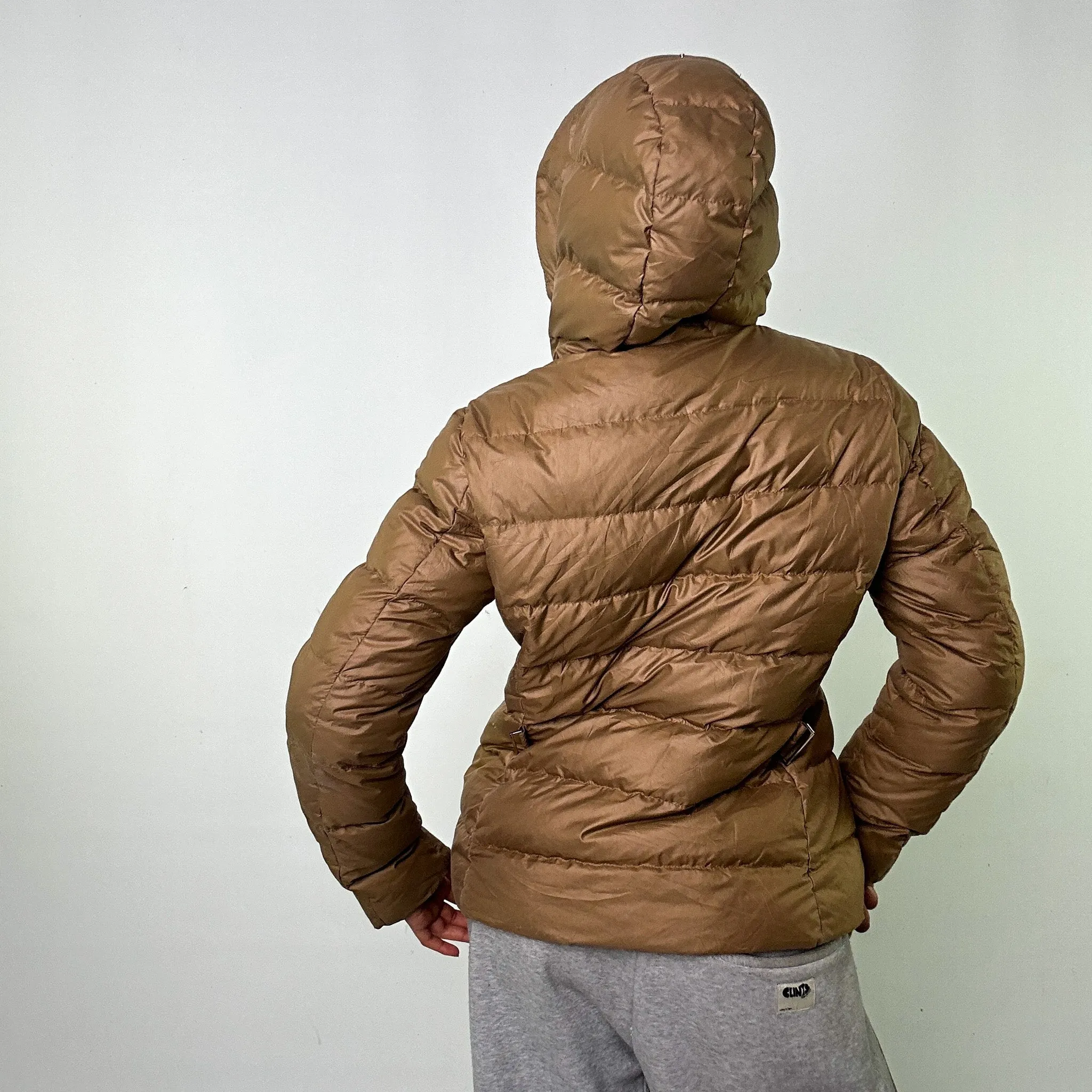 Beige Tan 90s Moncler Angers Puffer Jacket Coat (L)