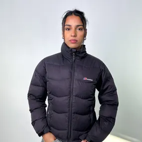 Black 90s Berghaus Down 600 Fill Puffer Jacket Coat (M)