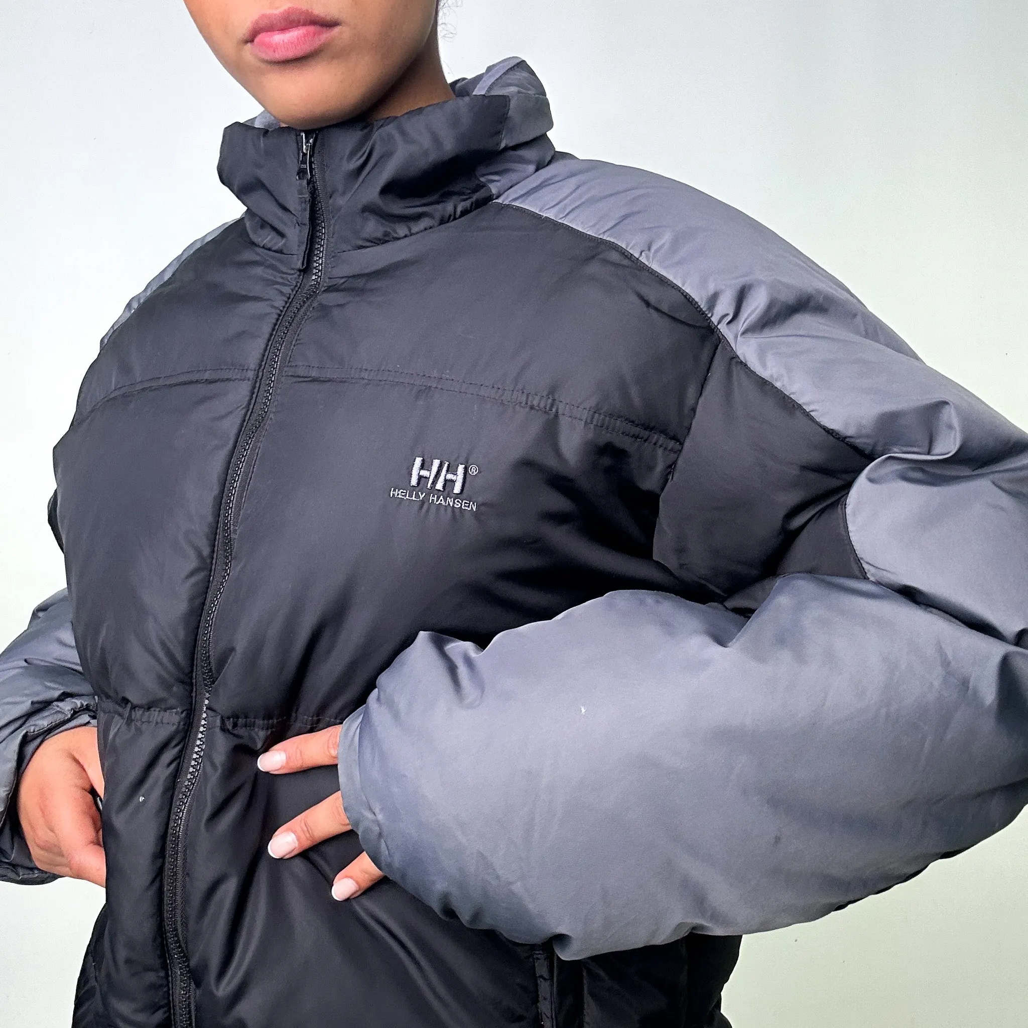 Black 90s Helly Hansen Puffer Jacket Coat (L)