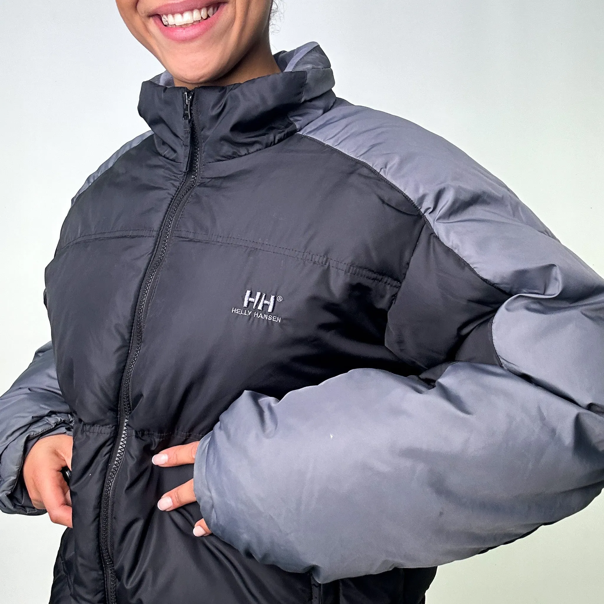 Black 90s Helly Hansen Puffer Jacket Coat (L)