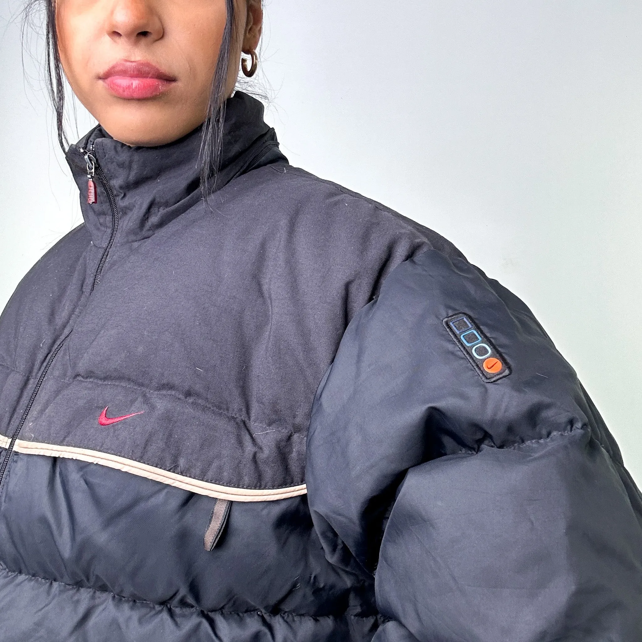 Black 90s NIKE Puffer Jacket Coat (L)