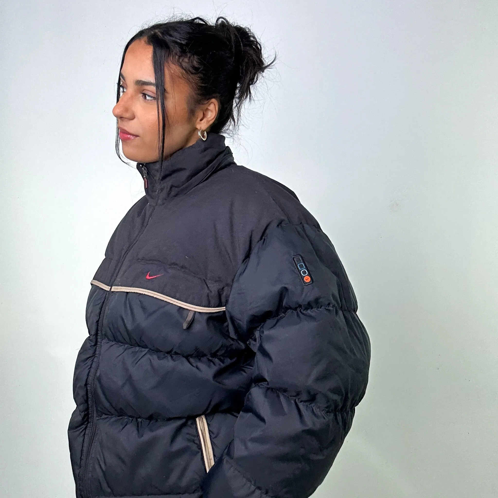 Black 90s NIKE Puffer Jacket Coat (L)