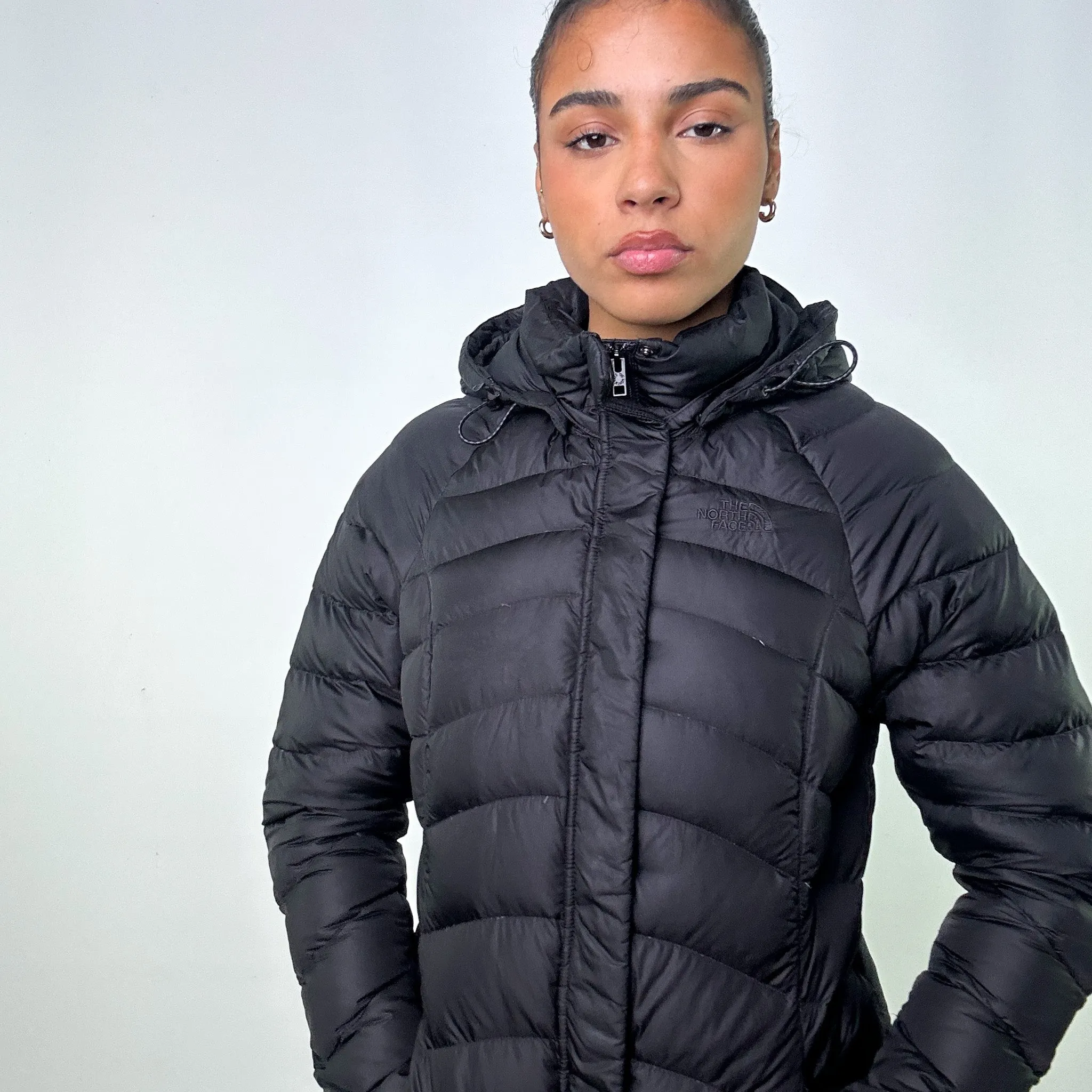 Black 90s The North Face 600 Series Long Puffer Jacket Coat (S)