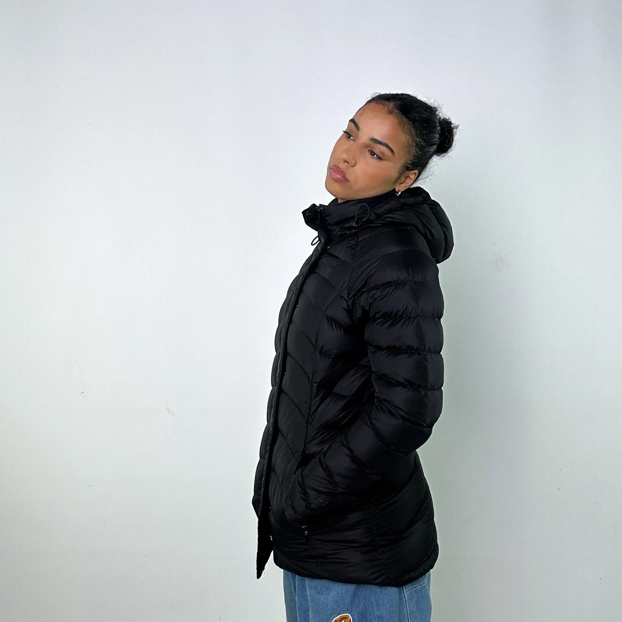 Black 90s The North Face 600 Series Long Puffer Jacket Coat (S)