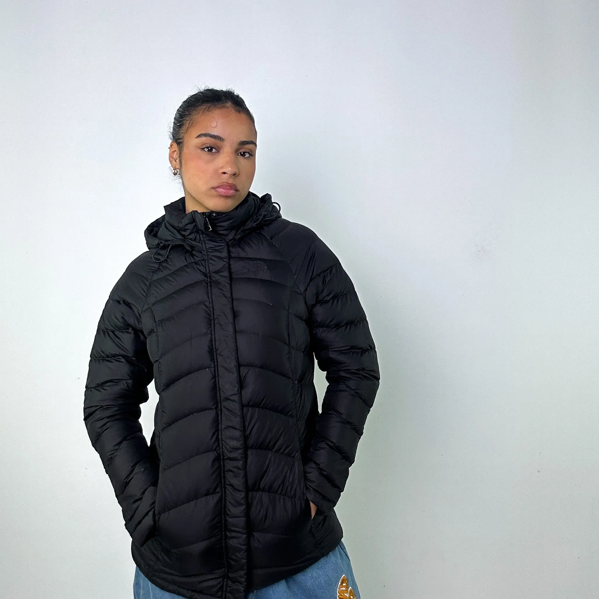 Black 90s The North Face 600 Series Long Puffer Jacket Coat (S)