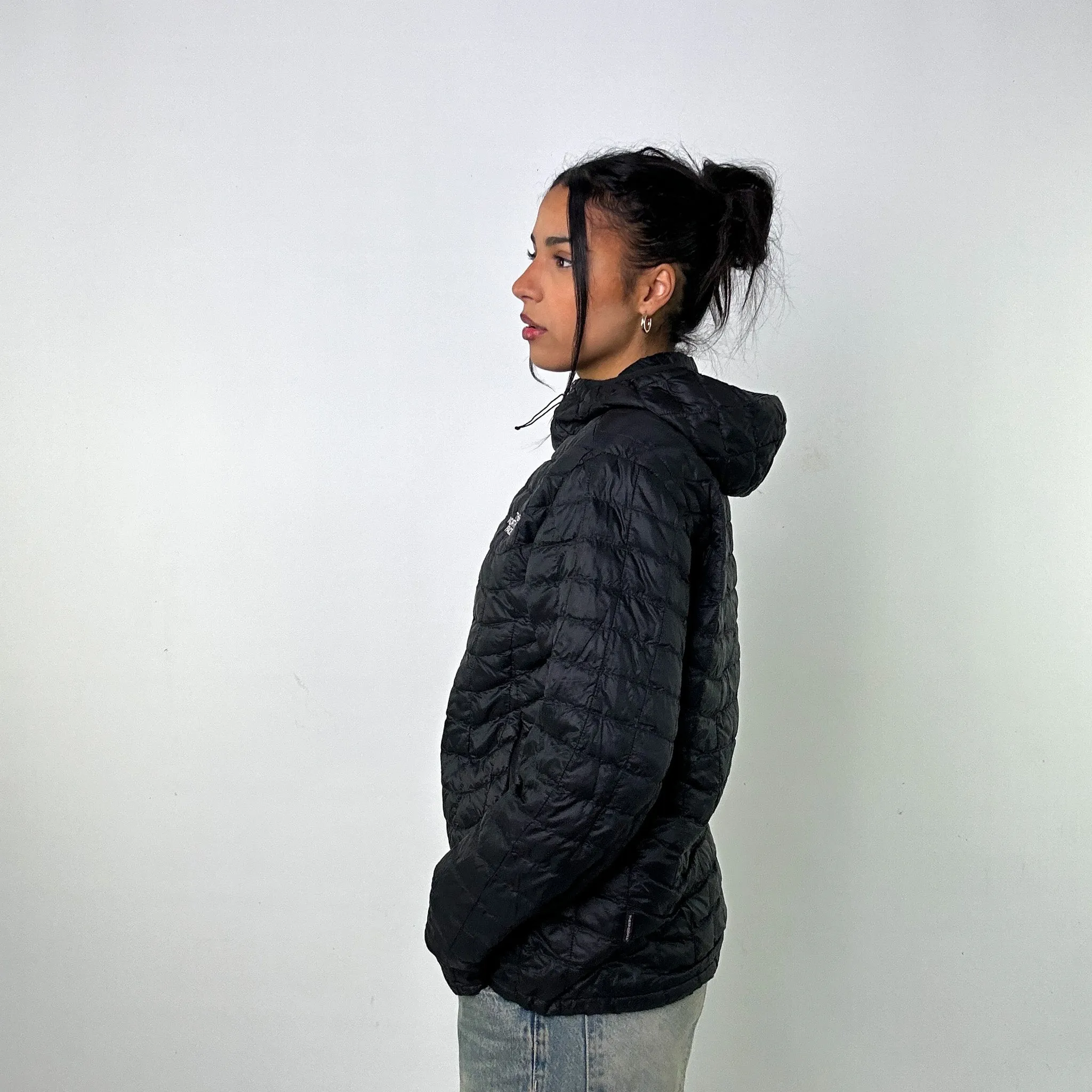 Black 90s The North Face Light Puffer Jacket Coat (M)