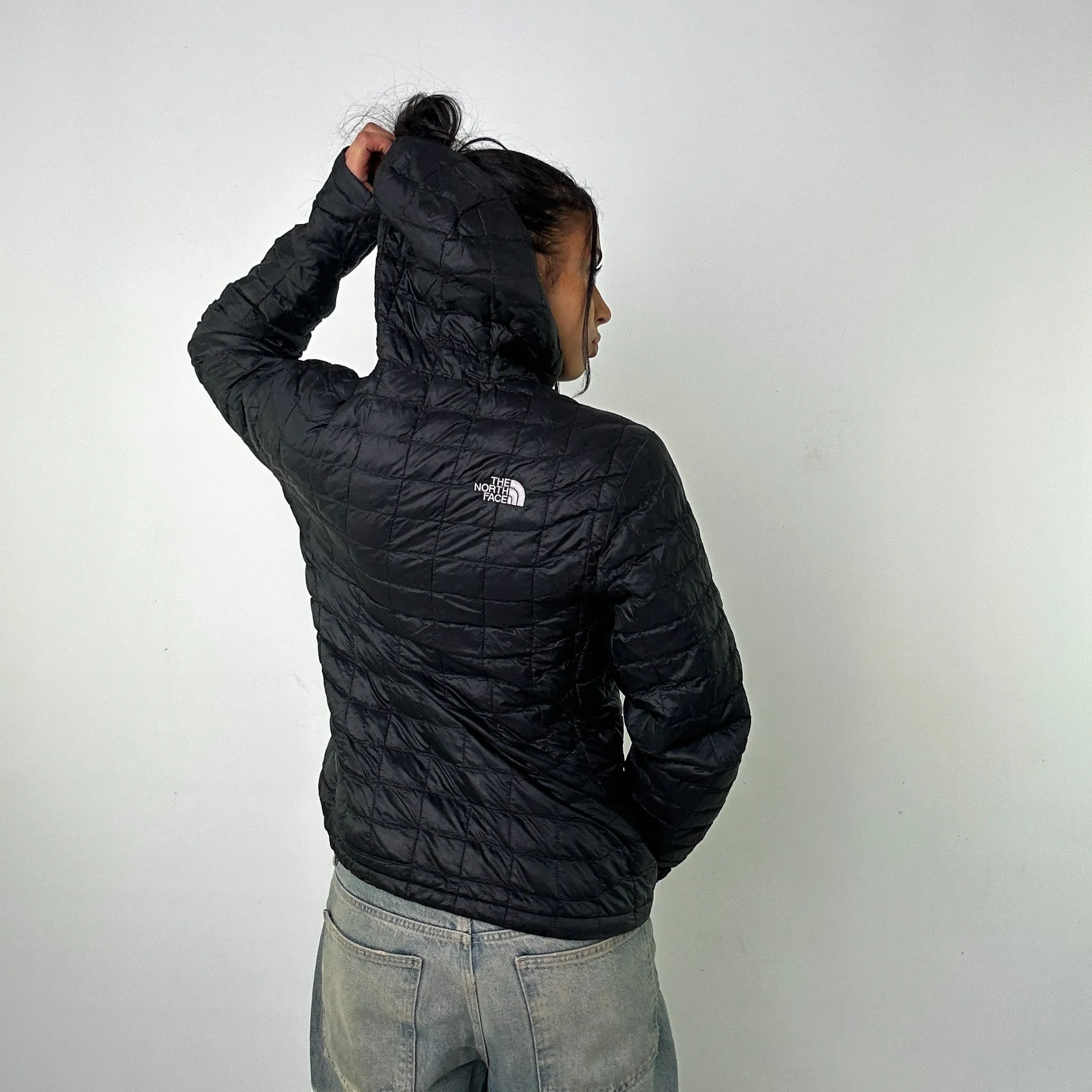 Black 90s The North Face Light Puffer Jacket Coat (M)