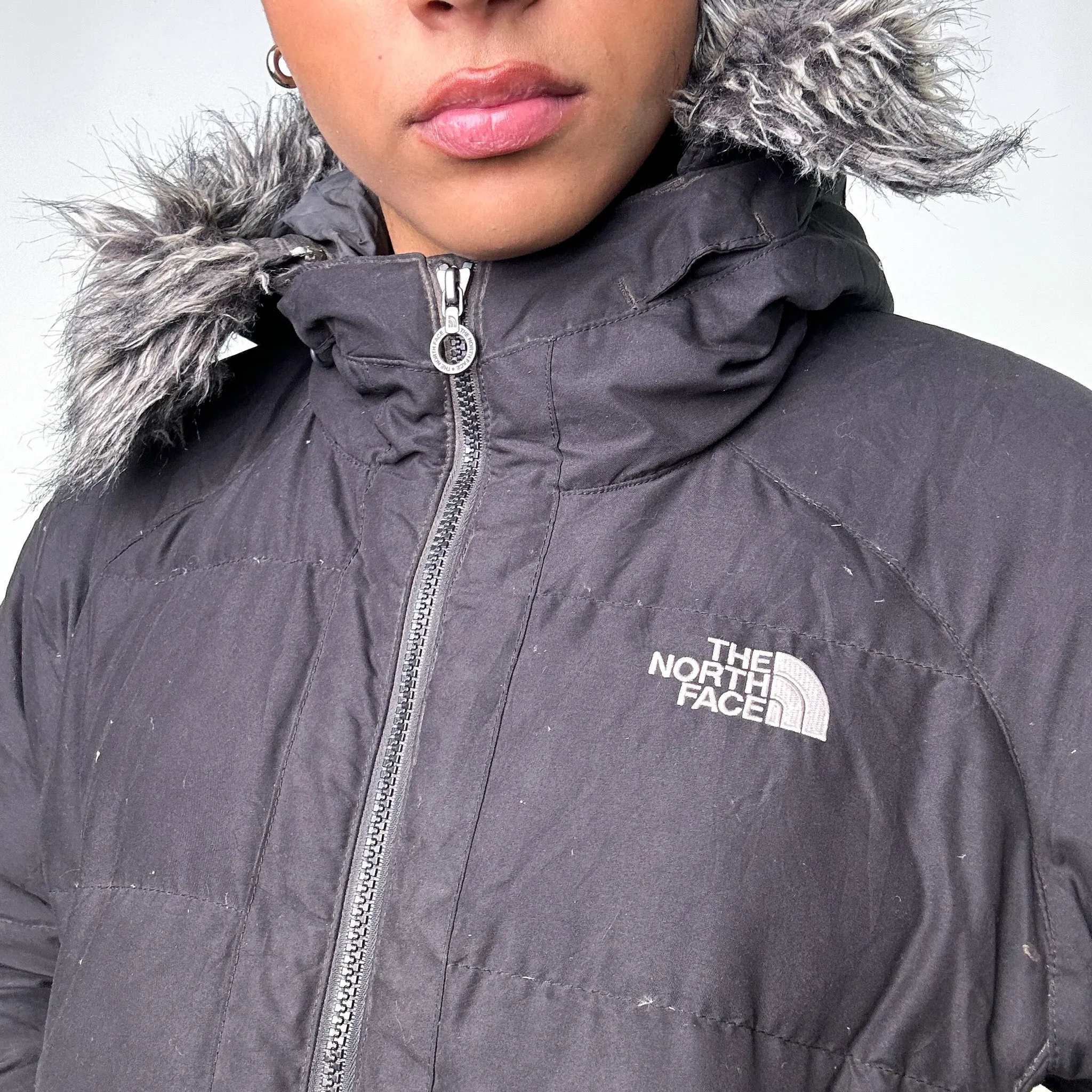 Black 90s The North Face Puffer Jacket Coat (M)