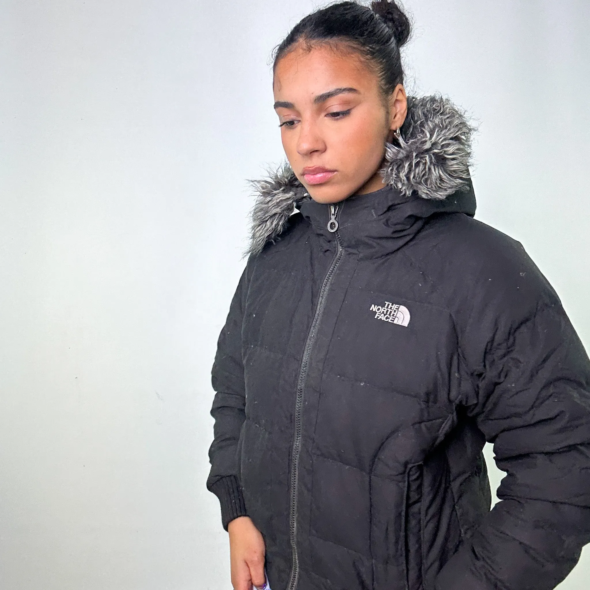 Black 90s The North Face Puffer Jacket Coat (M)