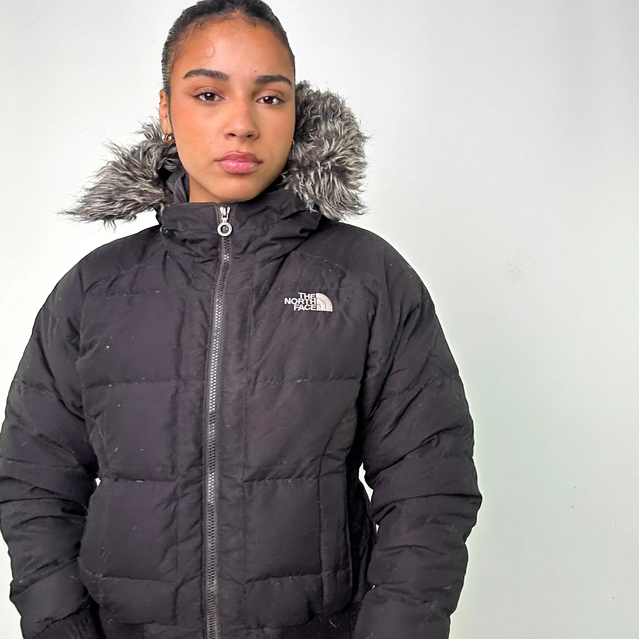 Black 90s The North Face Puffer Jacket Coat (M)