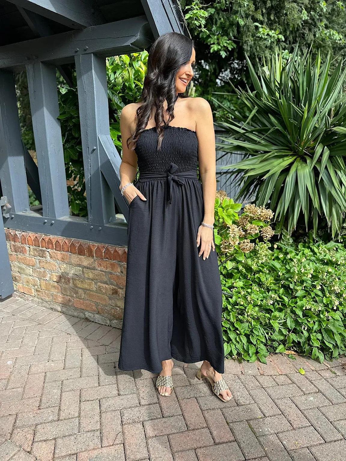 Black Wide Leg Jumpsuit Melanie