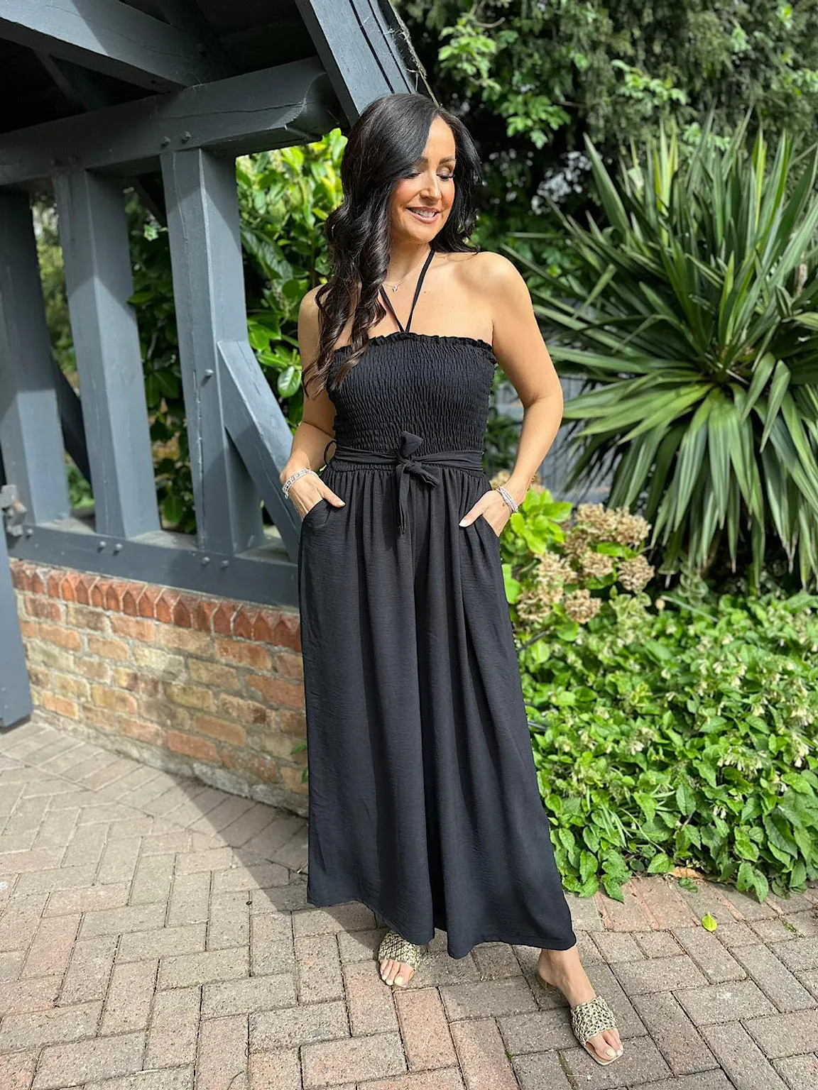 Black Wide Leg Jumpsuit Melanie