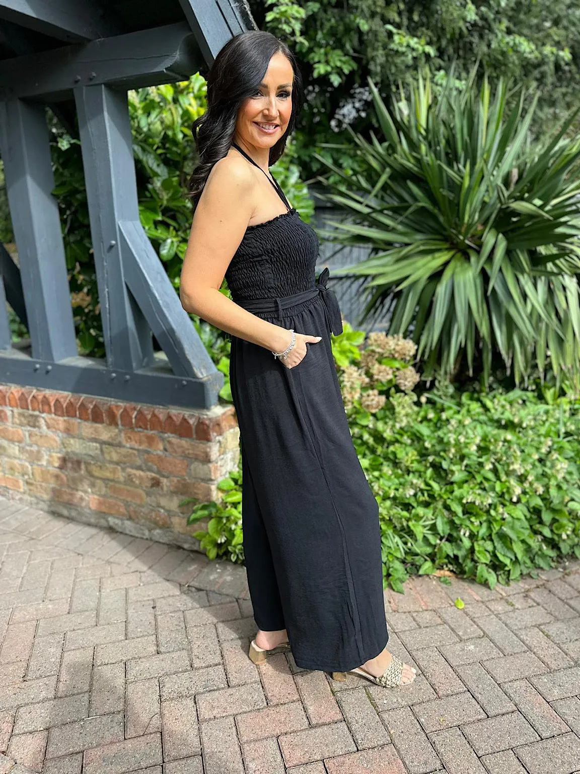 Black Wide Leg Jumpsuit Melanie