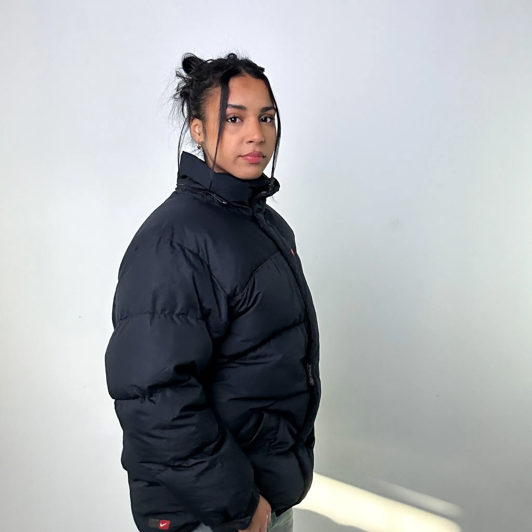 Black y2ks NIKE Puffer Jacket Coat (L)