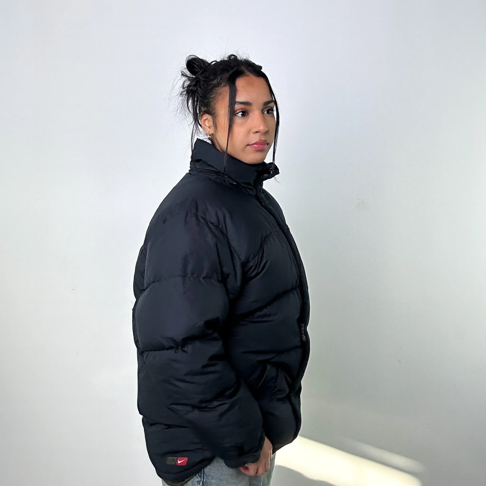 Black y2ks NIKE Puffer Jacket Coat (L)