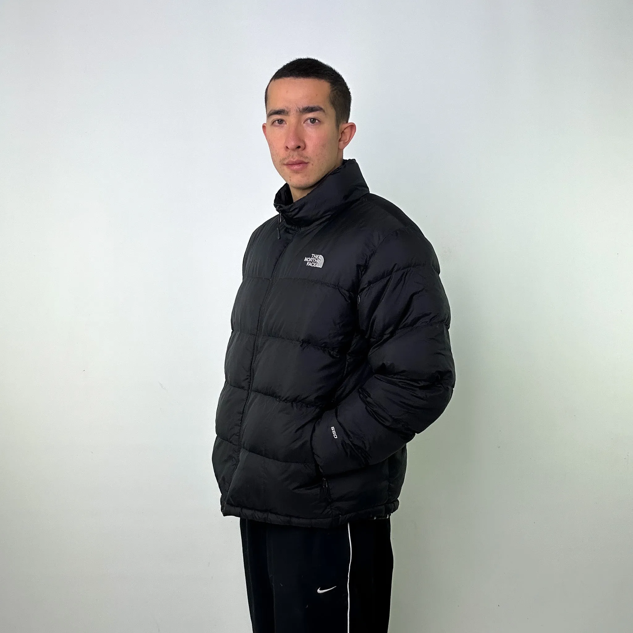 Black y2ks The North Face 550 Series Puffer Jacket Coat (XL)