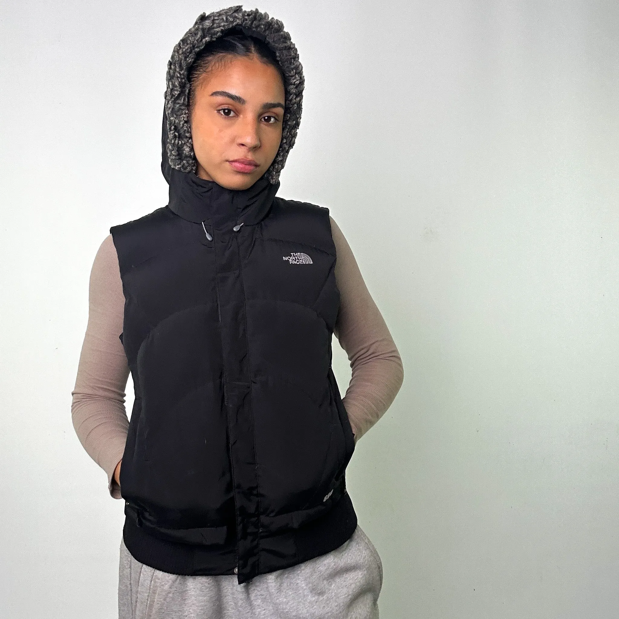 Black y2ks The North Face 600 Series Prodigy Puffer Jacket Coat Gilet (M)