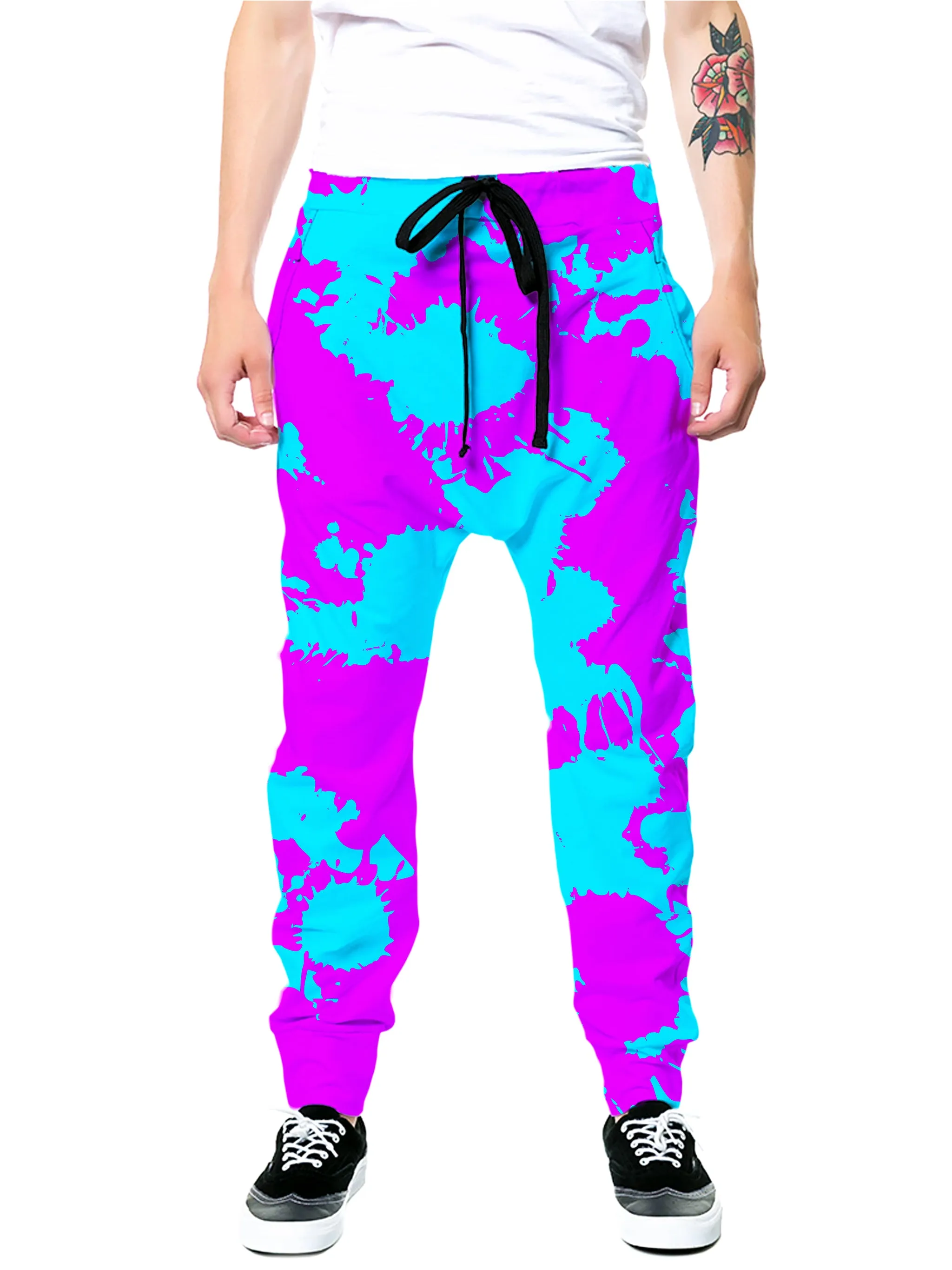 Blue and Purple Paint Splatter Hoodie and Joggers Combo