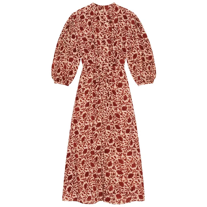 Bonpoint Woman Ischia Dress Ruby Red Floral