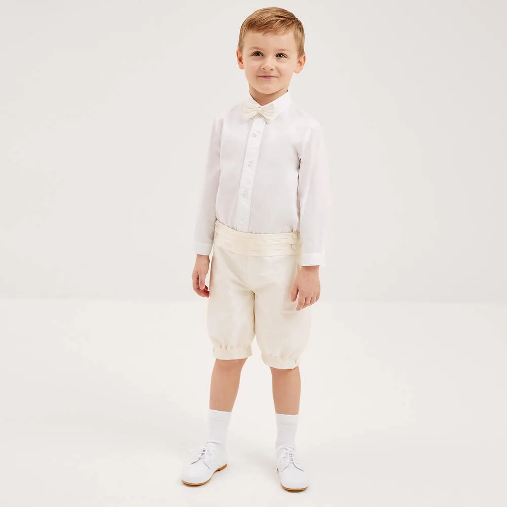 Boys Champagne Knickerbocker Shorts Set 