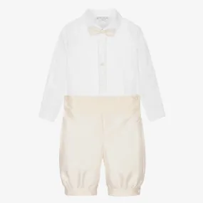 Boys Champagne Knickerbocker Shorts Set 