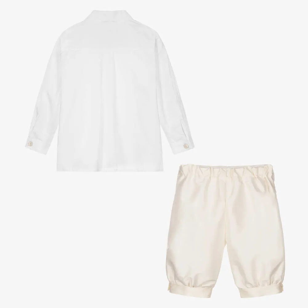 Boys Champagne Knickerbocker Shorts Set 