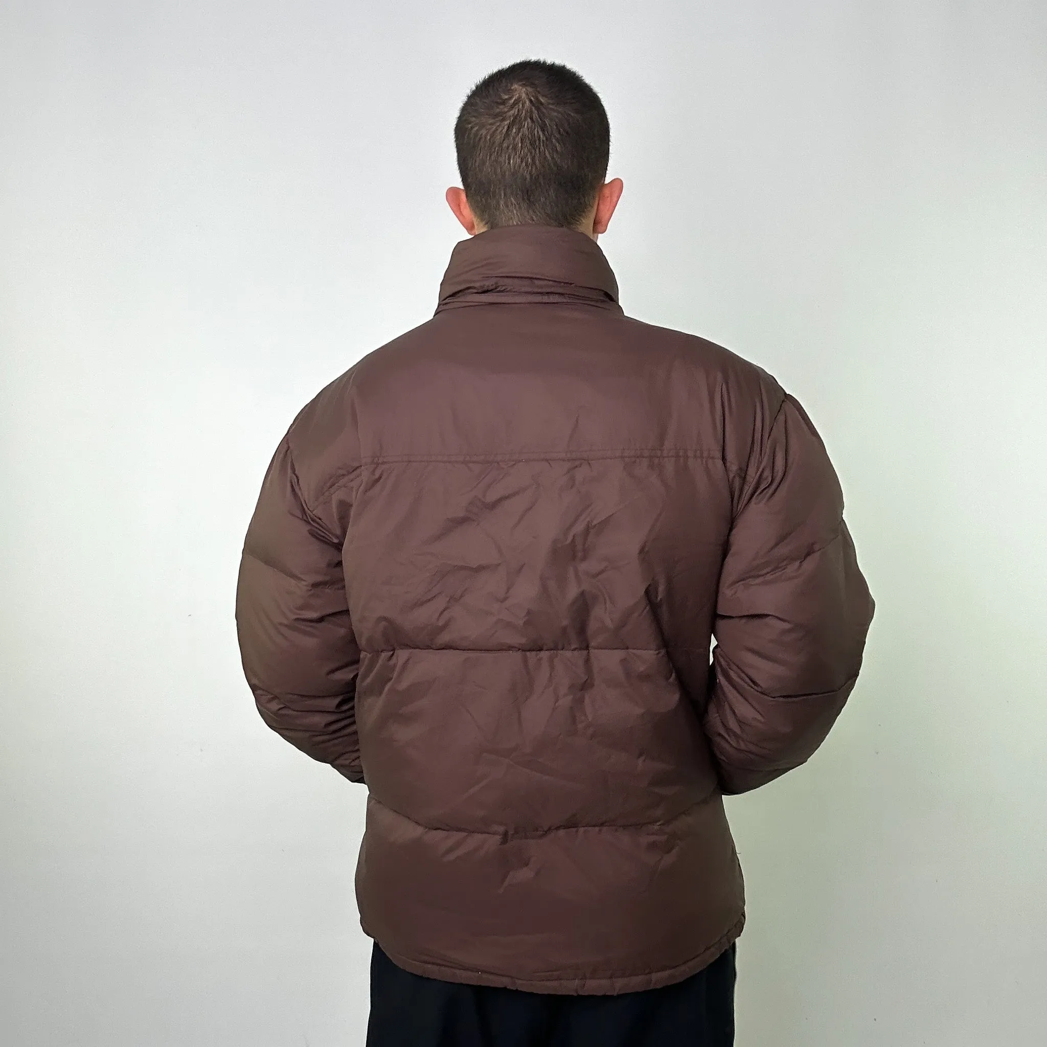 Brown 90s Kappa Puffer Jacket Coat (XL)