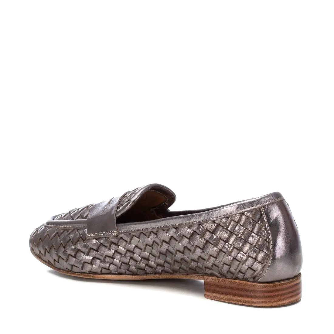 CARMELA Pewter Woven Leather Loafer 161302