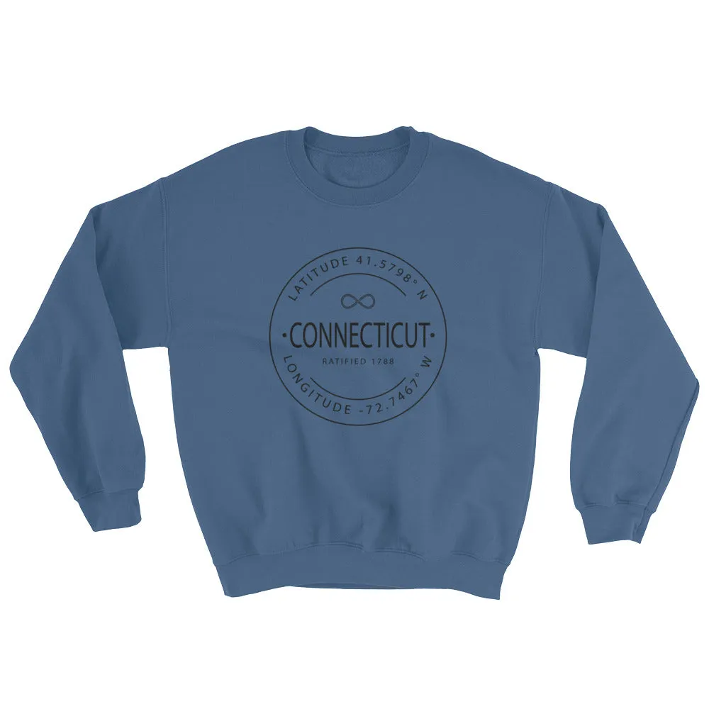 Connecticut - Crewneck Sweatshirt - Latitude & Longitude