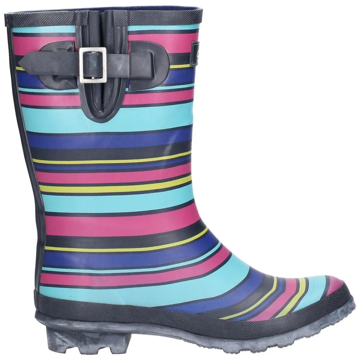 Cotswold Paxford Elasticated Mid Calf Wellington Boot Stripe Multicoloured