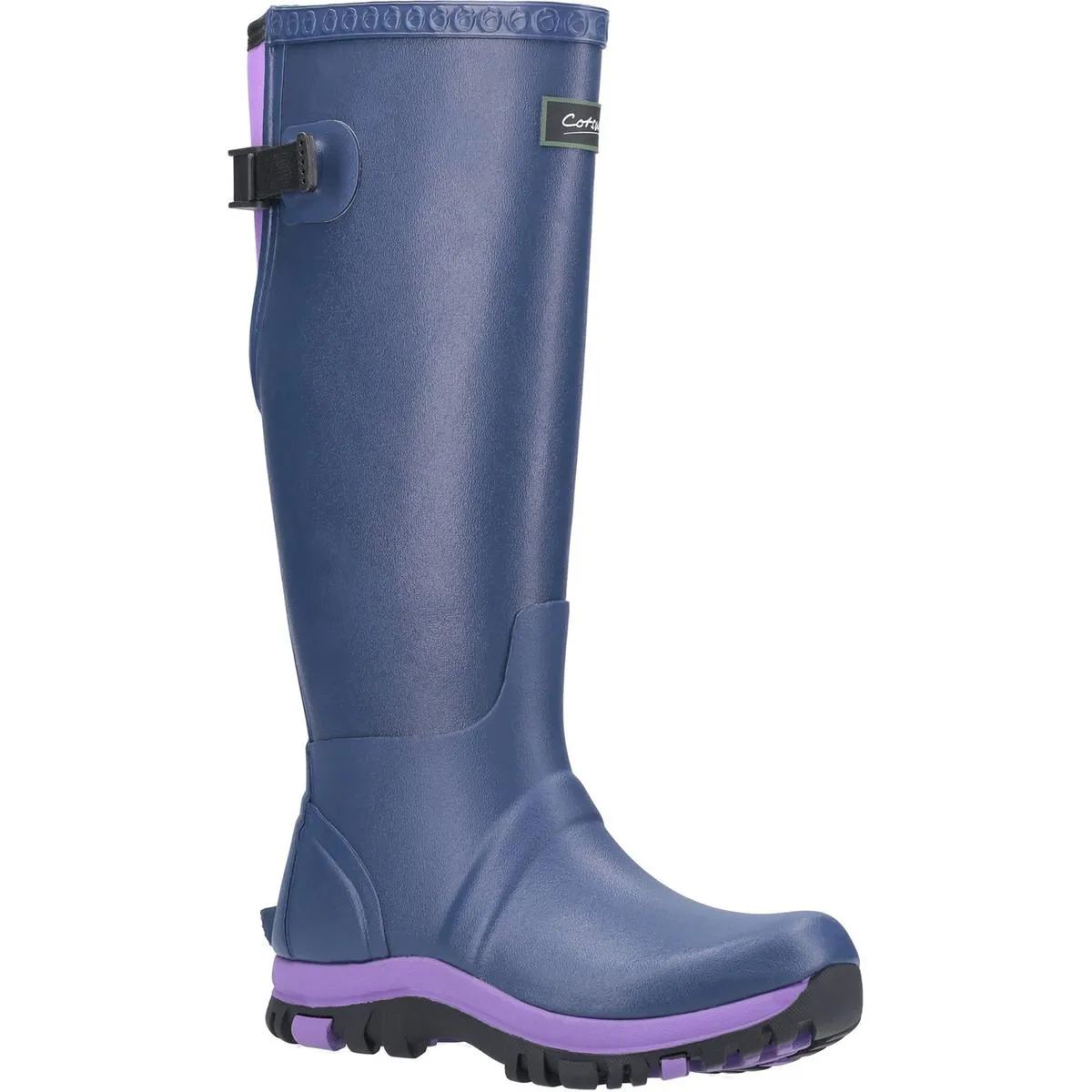 Cotswold Realm Adjustable Wellington Boot Blue/Purple