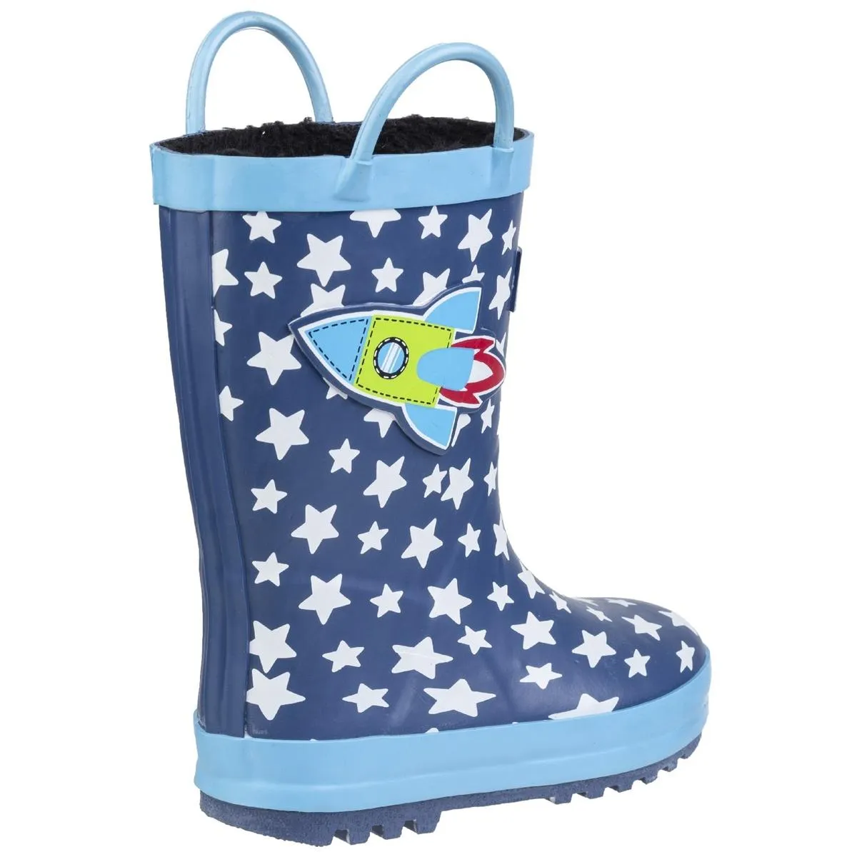 Cotswold Sprinkle Junior Wellington Boot Dark Blue & White