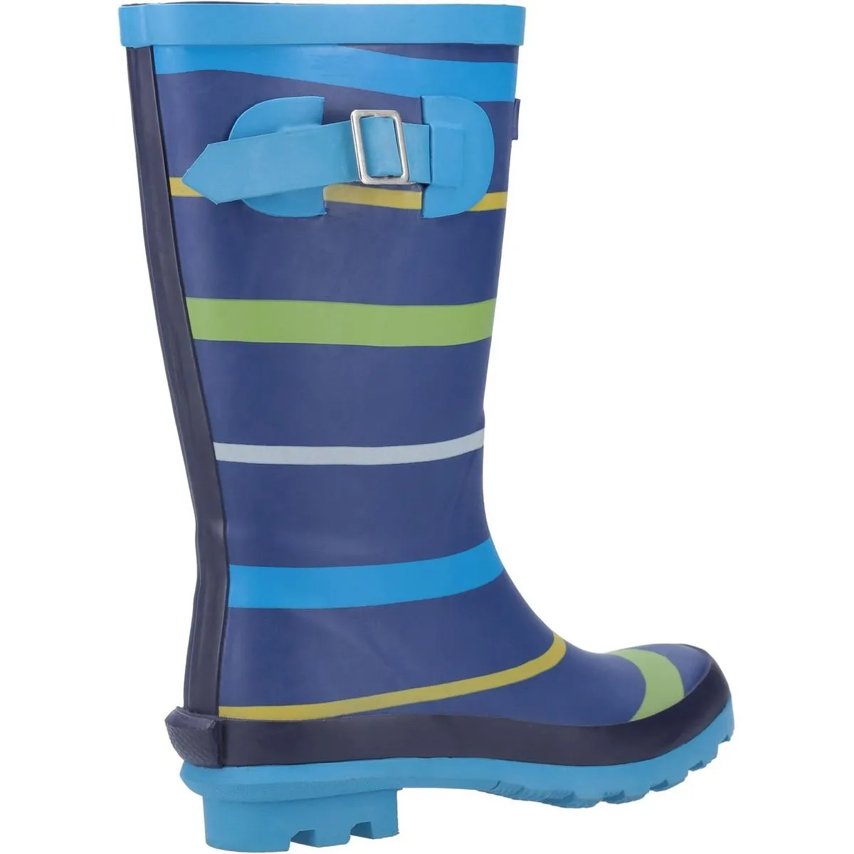 Cotswold Stripe Wellington Boot Blue/Green/Yellow