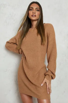 Crew Neck Sweater Dress