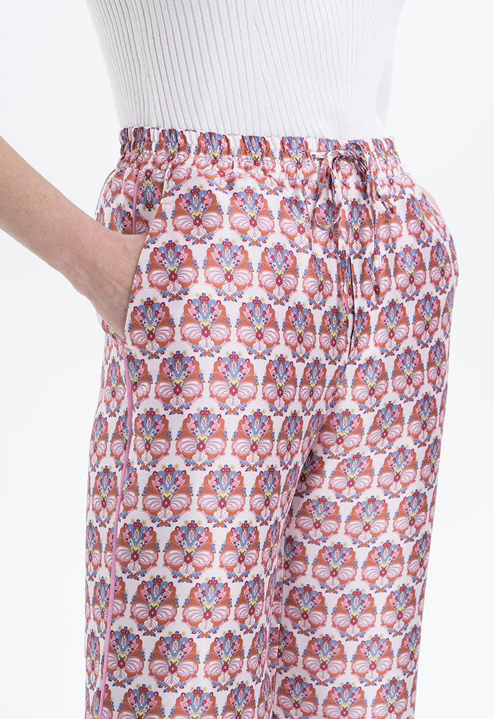 Damask Ethnic Pattern Pants