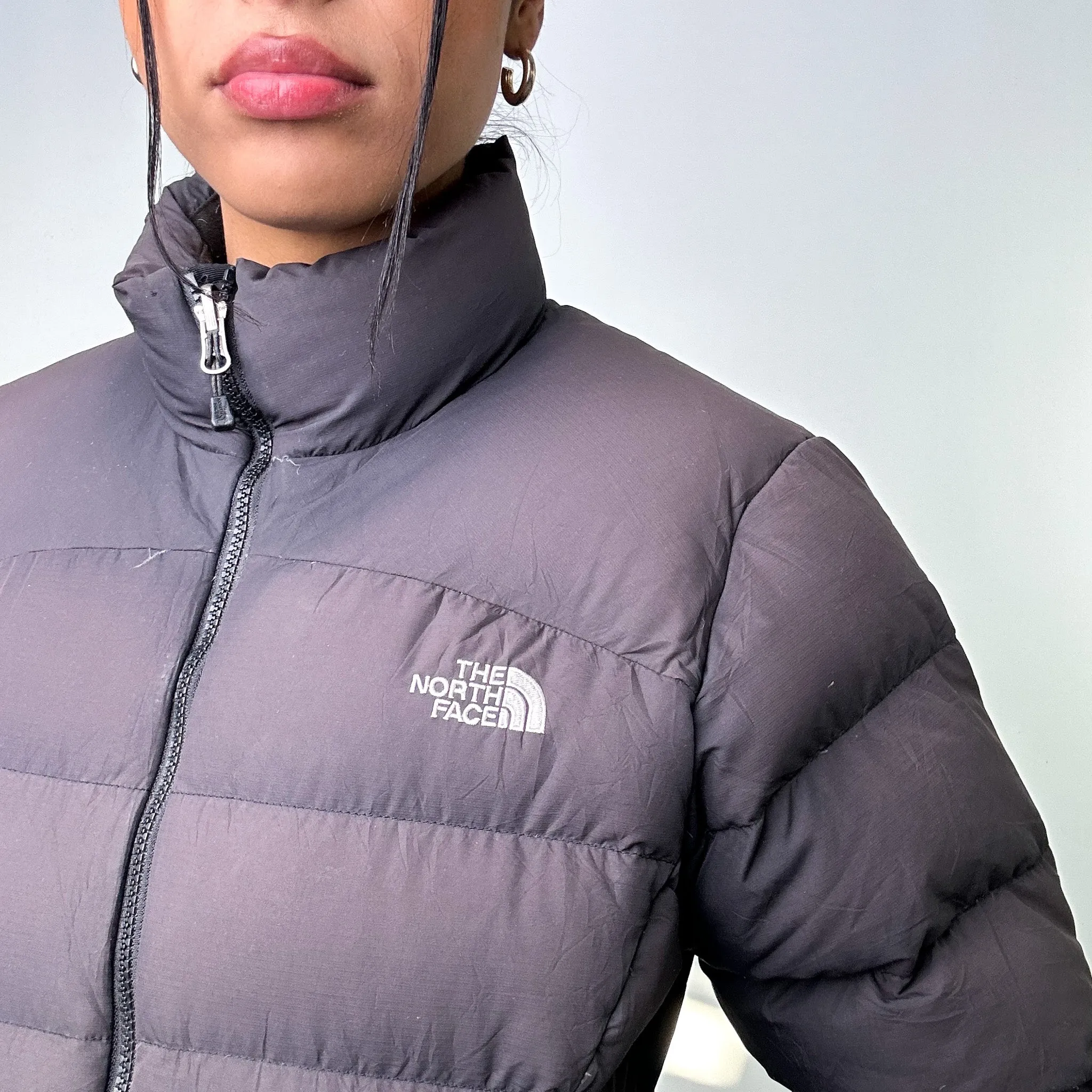 Dark Grey 90s The North Face 700 Series Puffer Jacket Coat (M)