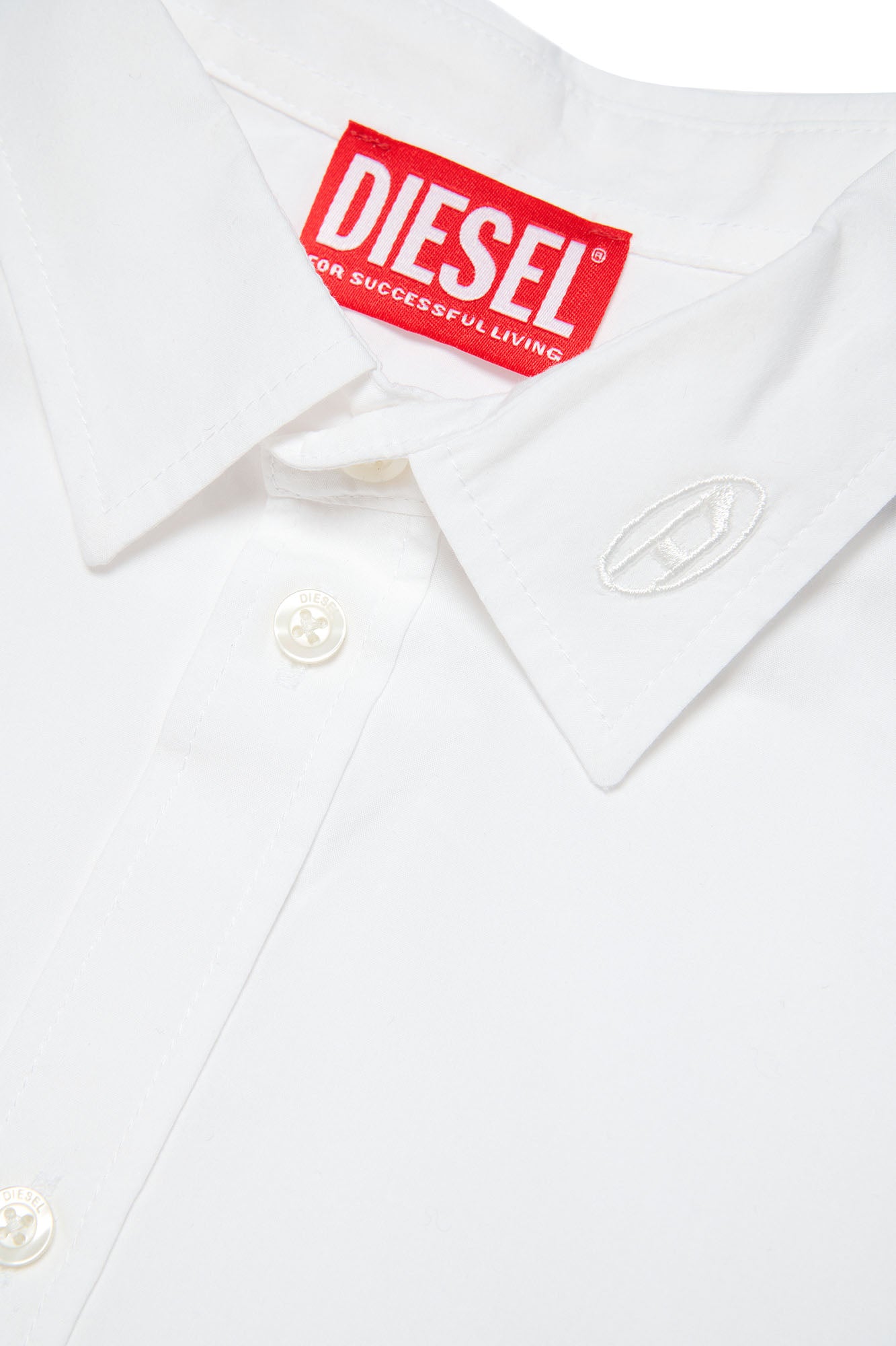 Diesel Boys Long Sleeve White Dress Shirt_ J01746